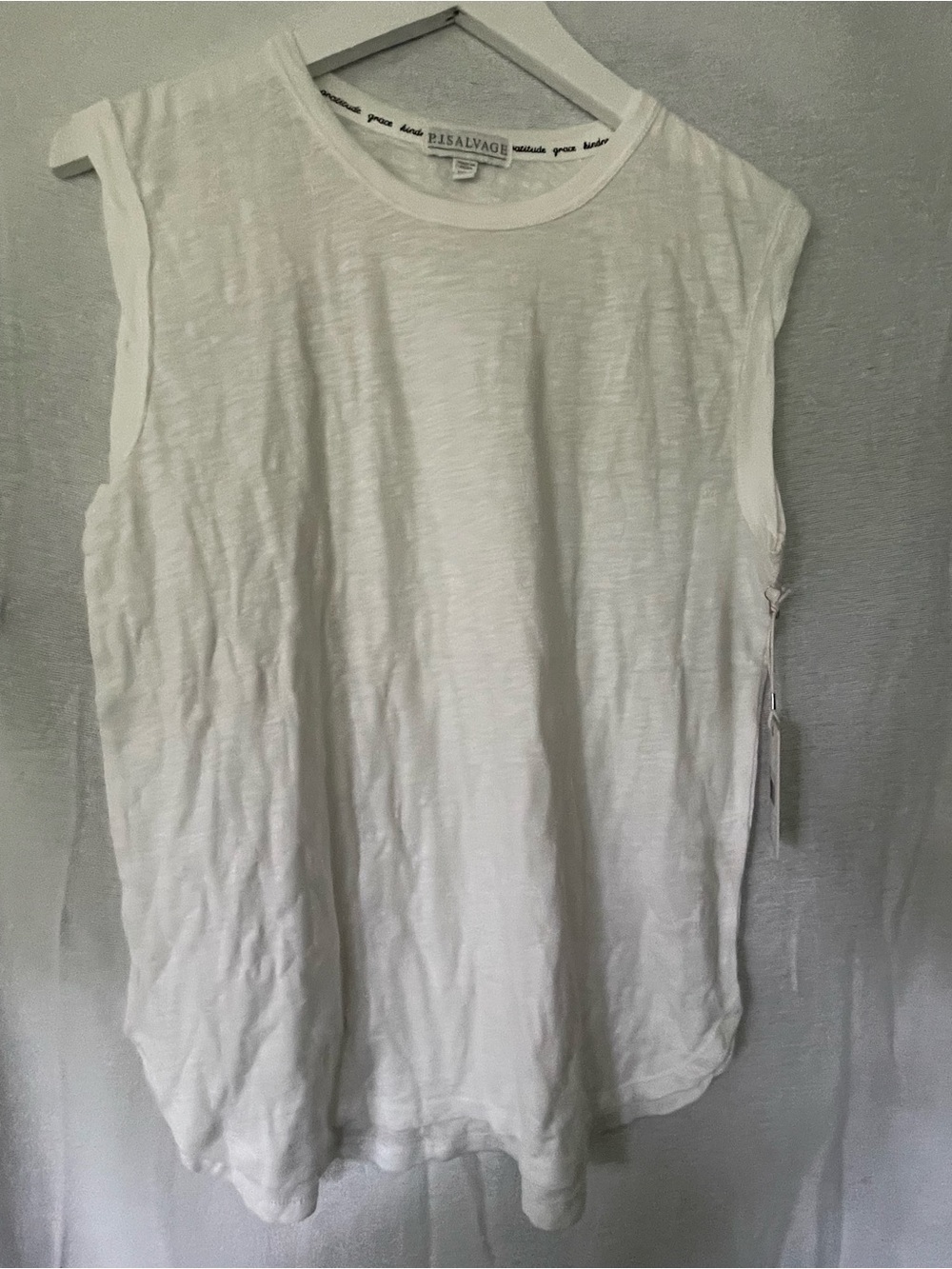 PJ Salvage white cotton summer sleep top small new with tags